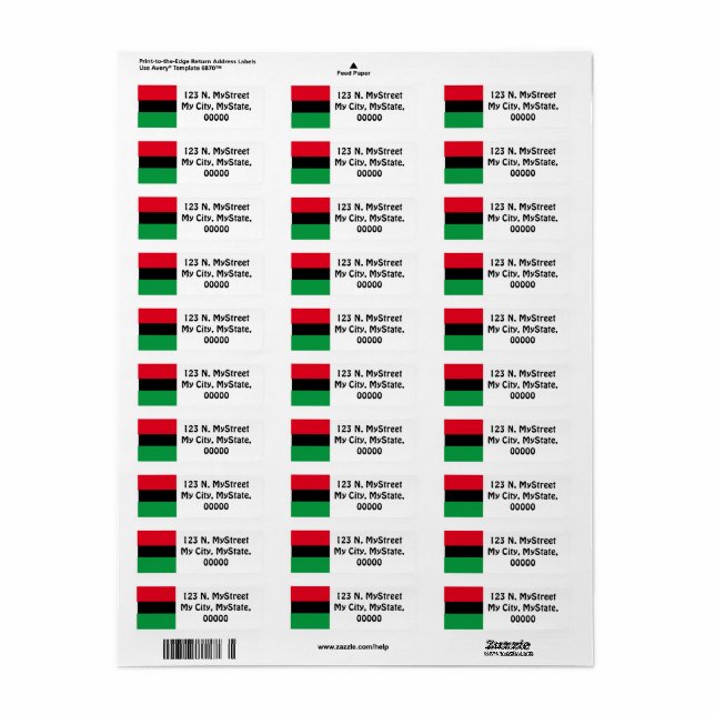 black flag address labels (Full Sheet)