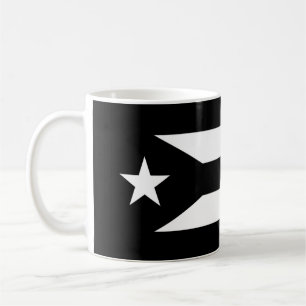 Black flag of Puerto Rico Coffee Mug