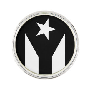 Black flag of Puerto Rico Lapel Pin