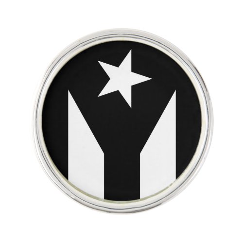 Black flag of Puerto Rico Lapel Pin
