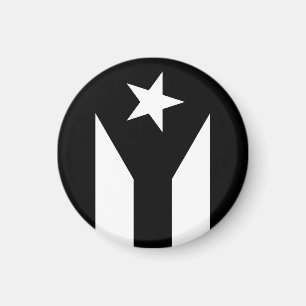 Black flag of Puerto Rico Magnet