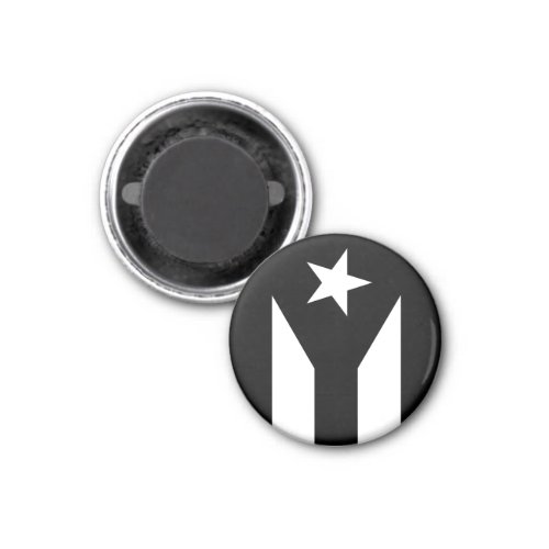 Black flag of Puerto Rico Magnet