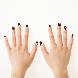Black flag of Puerto Rico Minx Nail Art