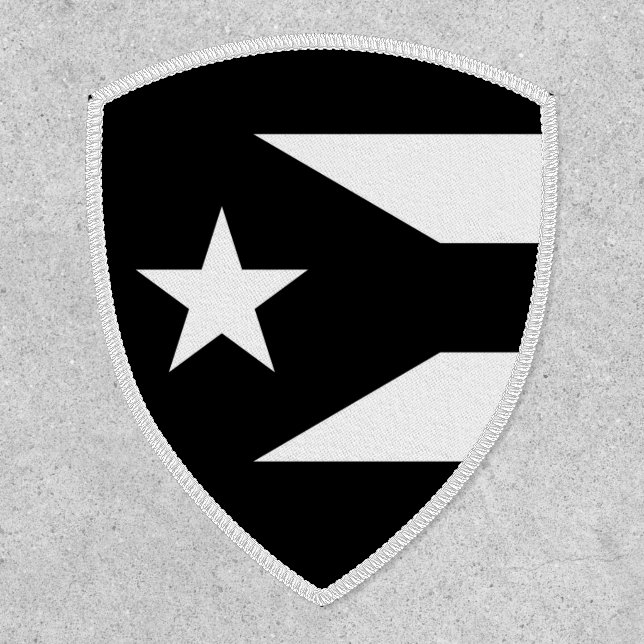 Black flag of Puerto Rico Patch (Front)