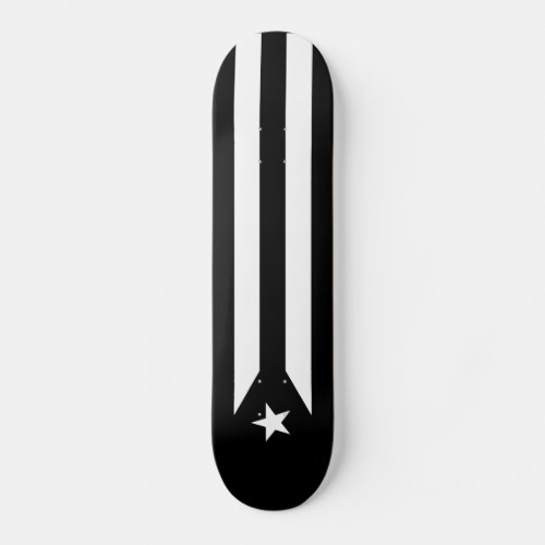 Black flag of Puerto Rico Skateboard