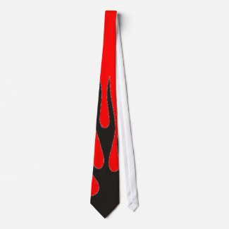 Black Flame (Red) Neck Tie