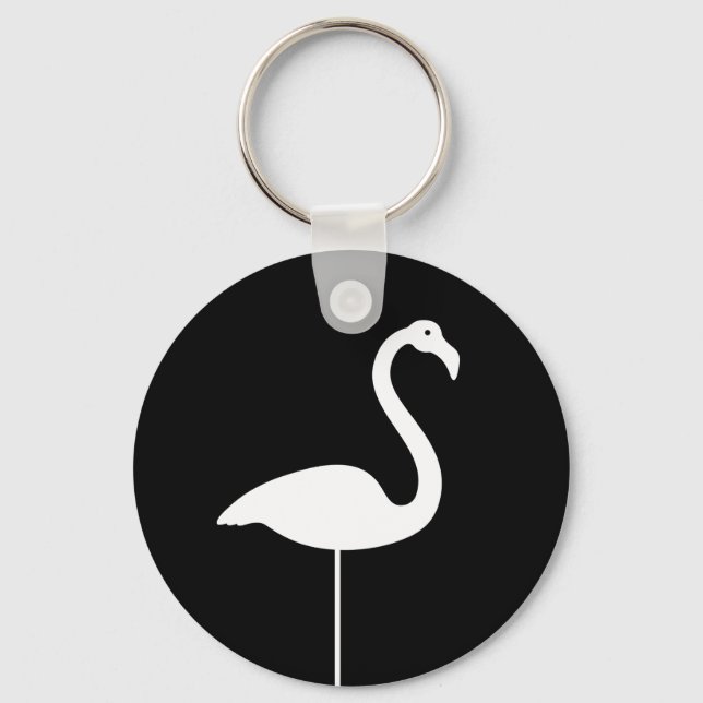 Black Flamingo Keychain (Front)