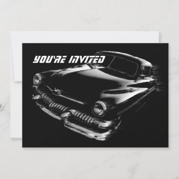 Black Flash Car Birthday Invitation by grnidlady at Zazzle