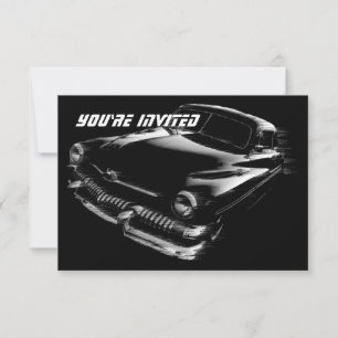 Black Flash Car Birthday V2 Invitation