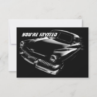 Black Flash Car Birthday V2 Invitation