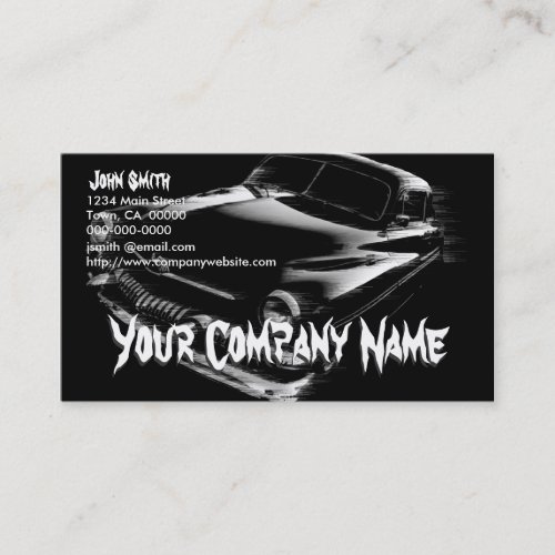 Black Flash Car Business Card