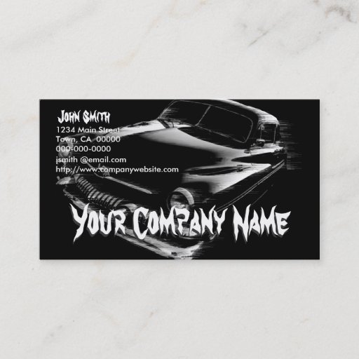Customizable Black Flash Car Business Cards