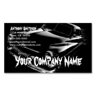Black Flash Car Magnetic Business Card