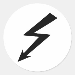 black flash icon classic round sticker