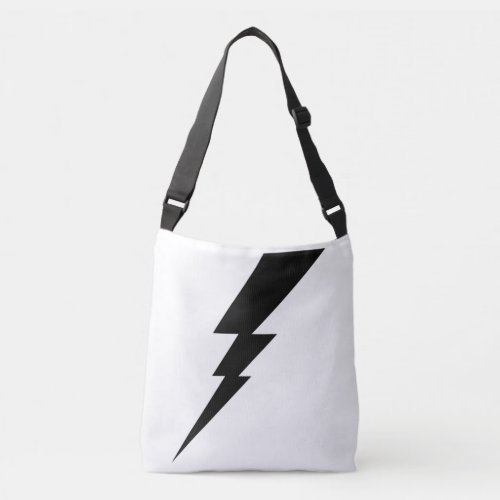 Black Flash Lightning Bolt Crossbody Bag