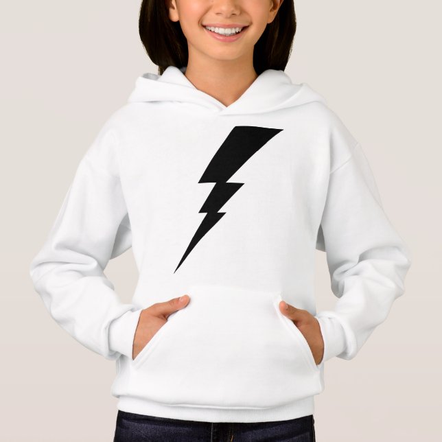 Black Flash Lightning Bolt Hoodie (Front)