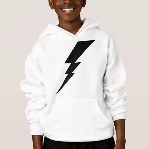 Black Flash Lightning Bolt Kids Hoodie