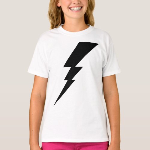 Black Flash Lightning Bolt Kids T_Shirt