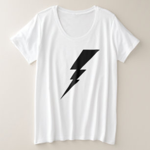 Black Flash Lightning Bolt Plus Size T-Shirt