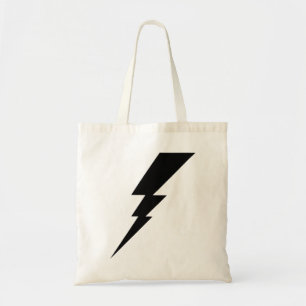 Black Flash Lightning Bolt Tote Bag