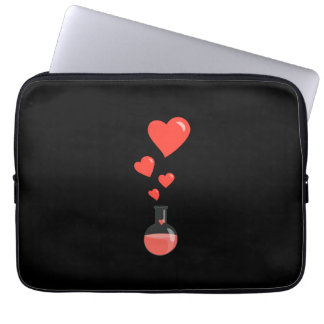 Black Flask Of Hearts Geek Valentine's Day 15in Laptop Sleeve