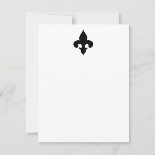 Fleur de Lis Flat Note Cards Custom Invites
