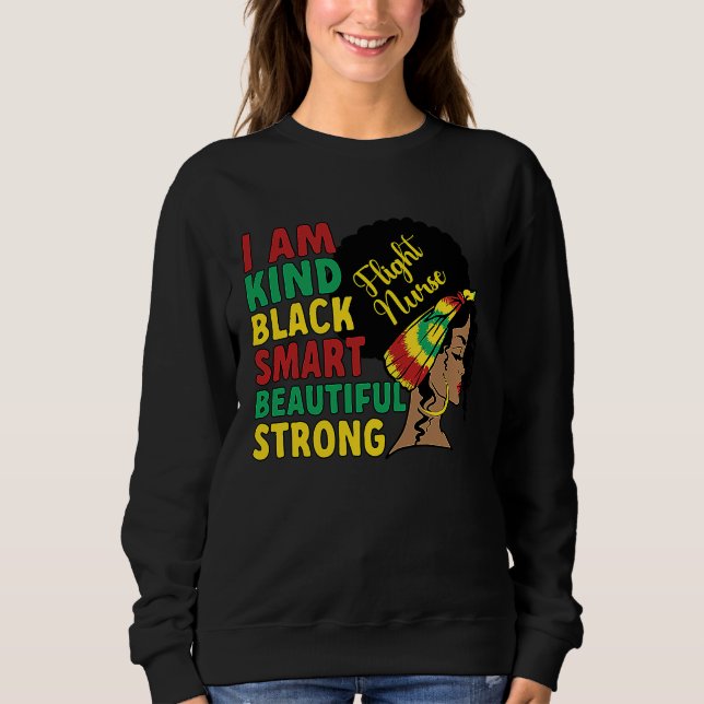 Black Flight Nurse African American Flight Nursing Sweatshirt (Front)