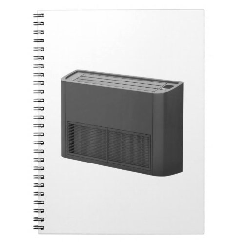 Black floor mounted air conditioner notebook