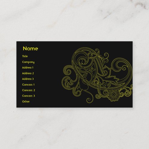 Black Floral - Business Business Cards