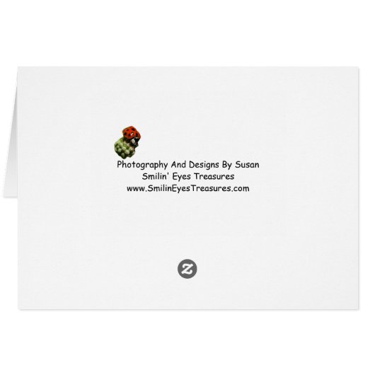 Black Floral Design Photo Card (Back Horizontal)