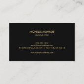 Black Floral Gold Text Gray Salon Appointment (Back)