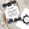  Black Floral Gothic Wedding Details Cards