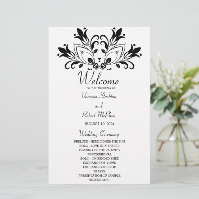 Black Floral Mandala (Standing Front)