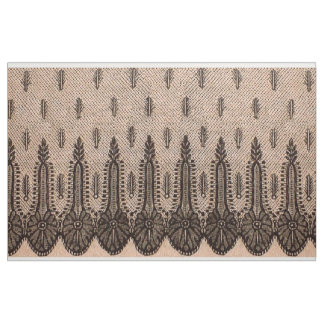 black floral mesh print fabric