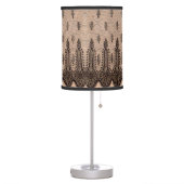 black floral mesh print table lamp (Left)