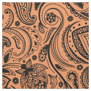 paisley pattern orange
