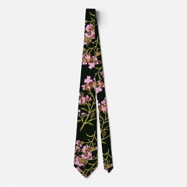Black Floral Tie (Front)