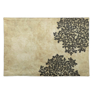 Black Floral Vintage Placemat