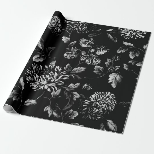 black floral wrap