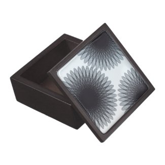 black flower 333 abstract art keepsake box