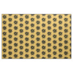 Black Flower Abstract Fabric