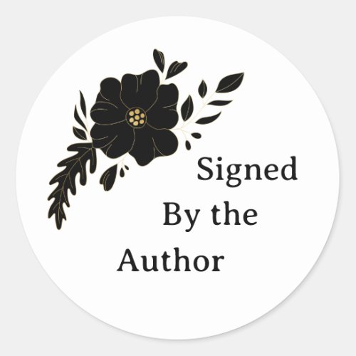 Black Flower Author bookplate