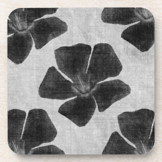 Black Flower Coasters