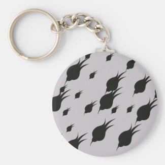 black flower in snow flakes