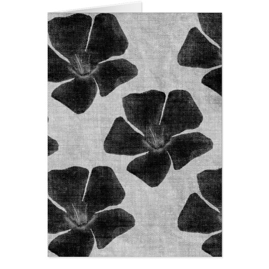 Black Flower Pattern Card (Front)