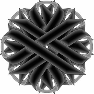 Black Flower Ribbon by Kenneth Yoncich Statuette