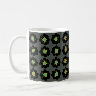 Black Flowers  Coffee Mug