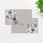 Black flowers Profile Card (Desk)