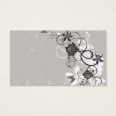 Black flowers Profile Card (Back)