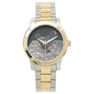 Black Fluffy Chicken Dimensional Art, Watch